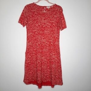 Fat Face UK Red Floral Jersey Dress 4